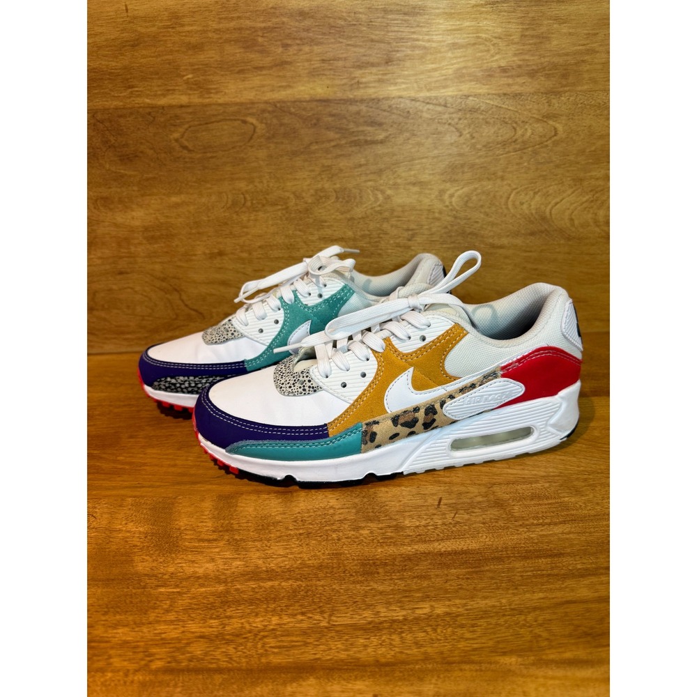 Nike Air Max 90 Animal Safari Mix Multi-Color Sneakers women 9 shoes athletic